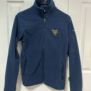 Columbia Navy Fleece Jacket with Stand Collar